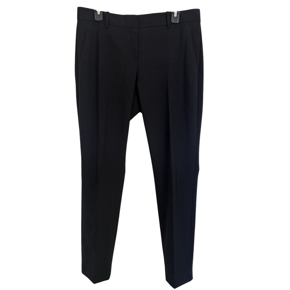 Theory Wool Blend Navy Blue Louise Tailored Trousers 12 Office Career